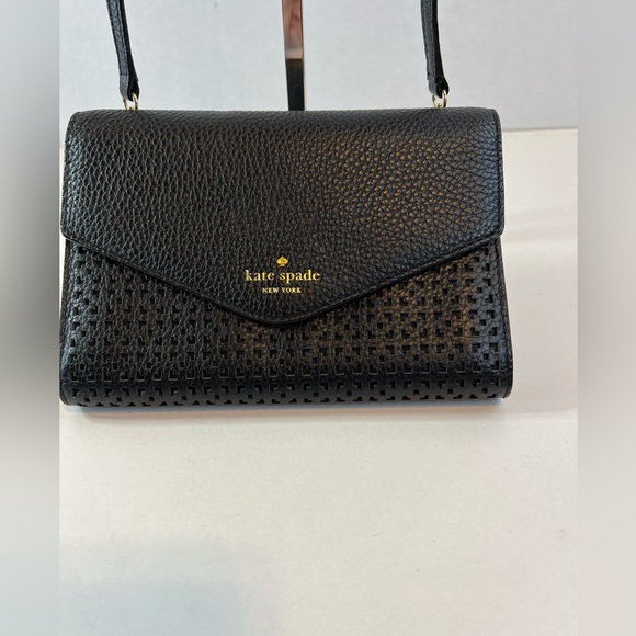 kate spade Handbags - Kate Spade Perforated Envelope Style Crossbody/Wallet Black NWOT